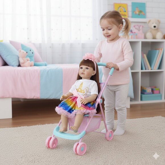 55 cm Babylistic Soft Silicone Vinyl Talking Reborn Doll very realistic hair eye - Picture 6 of 7